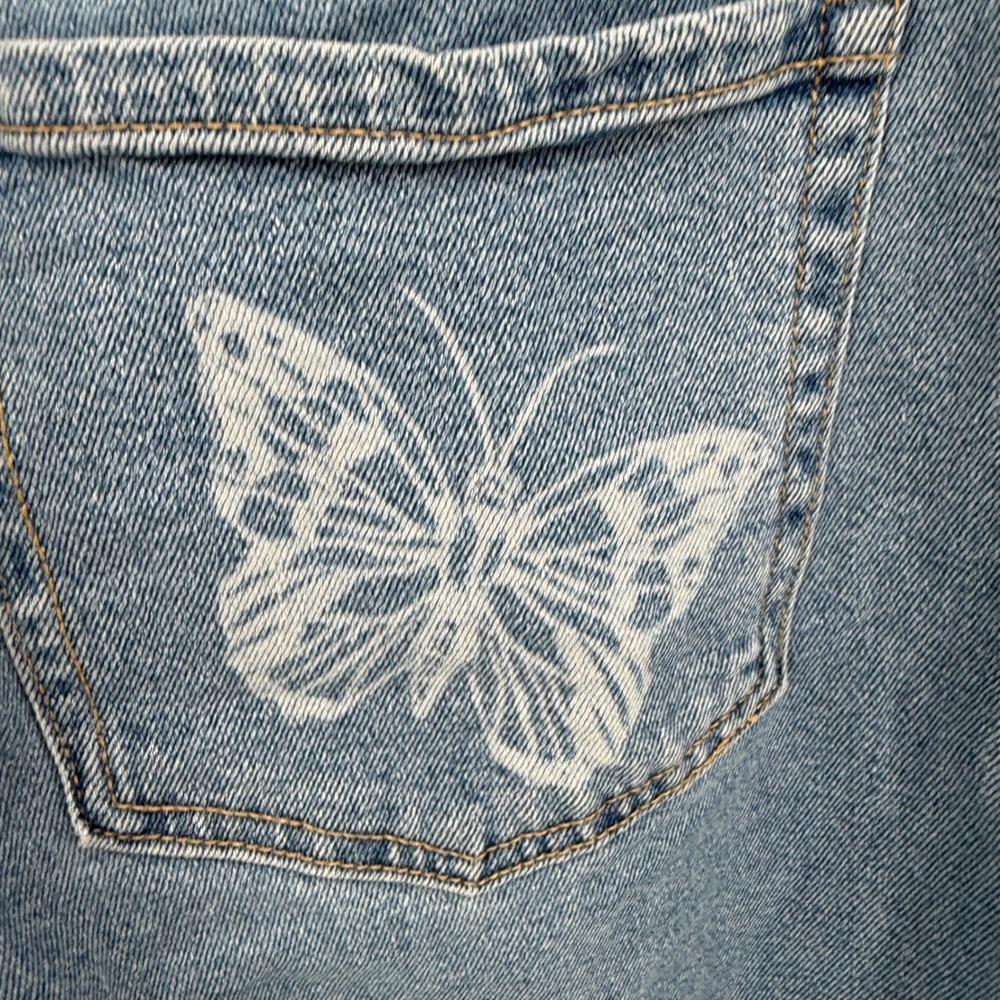 Hollister Ultra High Rise Dad Jeans Denim Straight Leg 34x30 Y2K Whimsical 90s - Picture 8 of 13